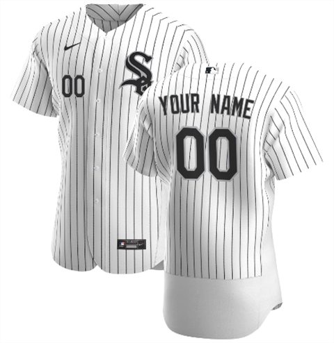 Men's Chicago White Sox White Customized Stitched MLB Jersey